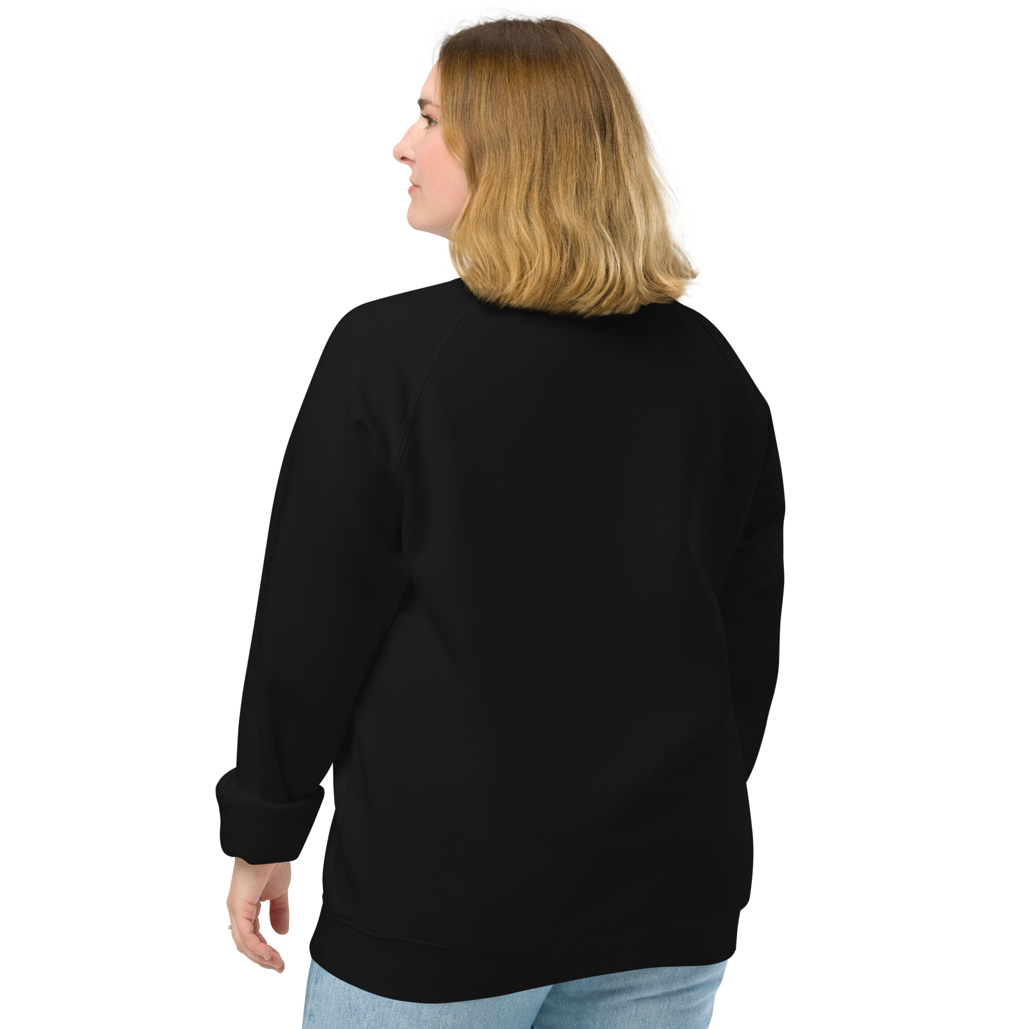 Unisex organic raglan sweatshirt - Image 2
