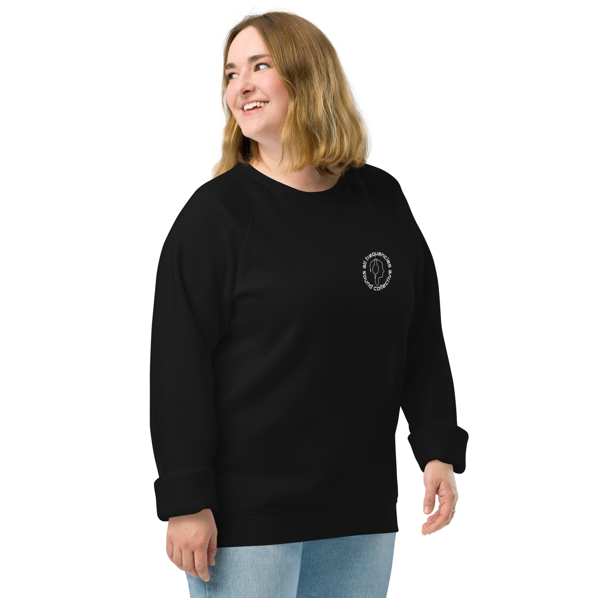 Unisex organic raglan sweatshirt - Image 3