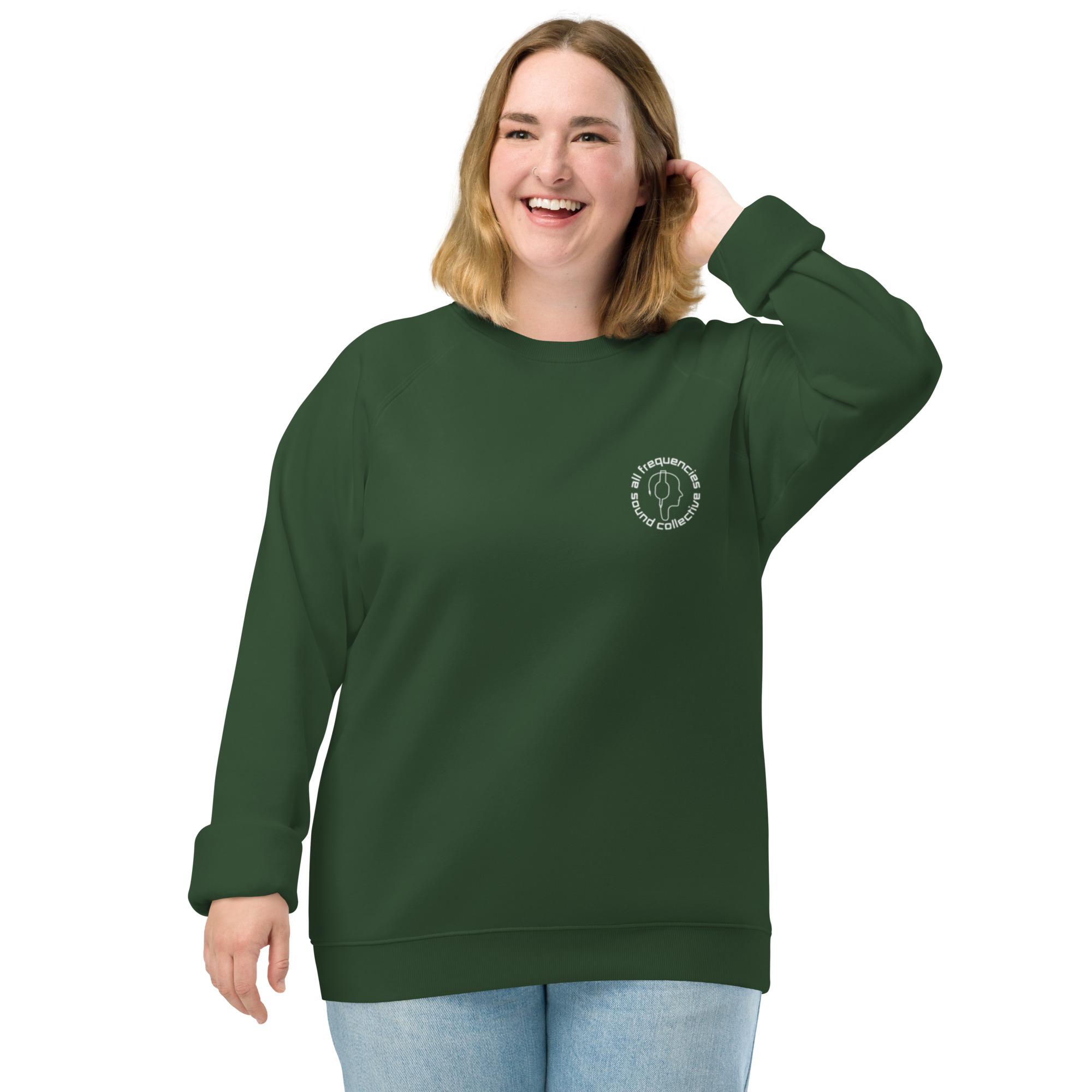 Unisex organic raglan sweatshirt - Image 10
