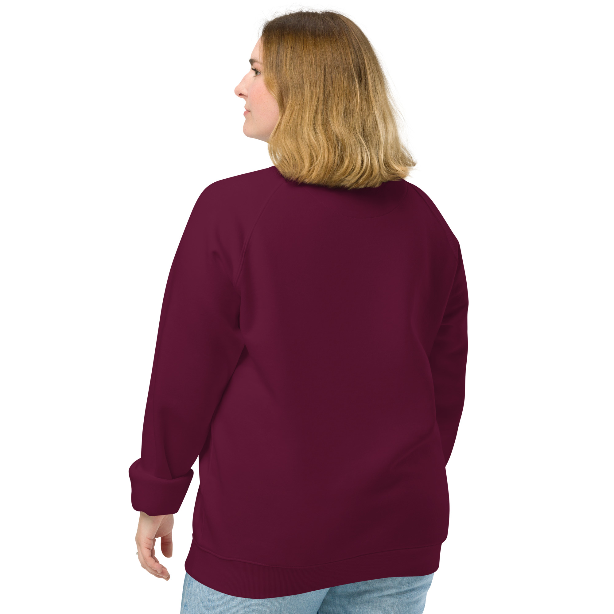 Unisex organic raglan sweatshirt - Image 5