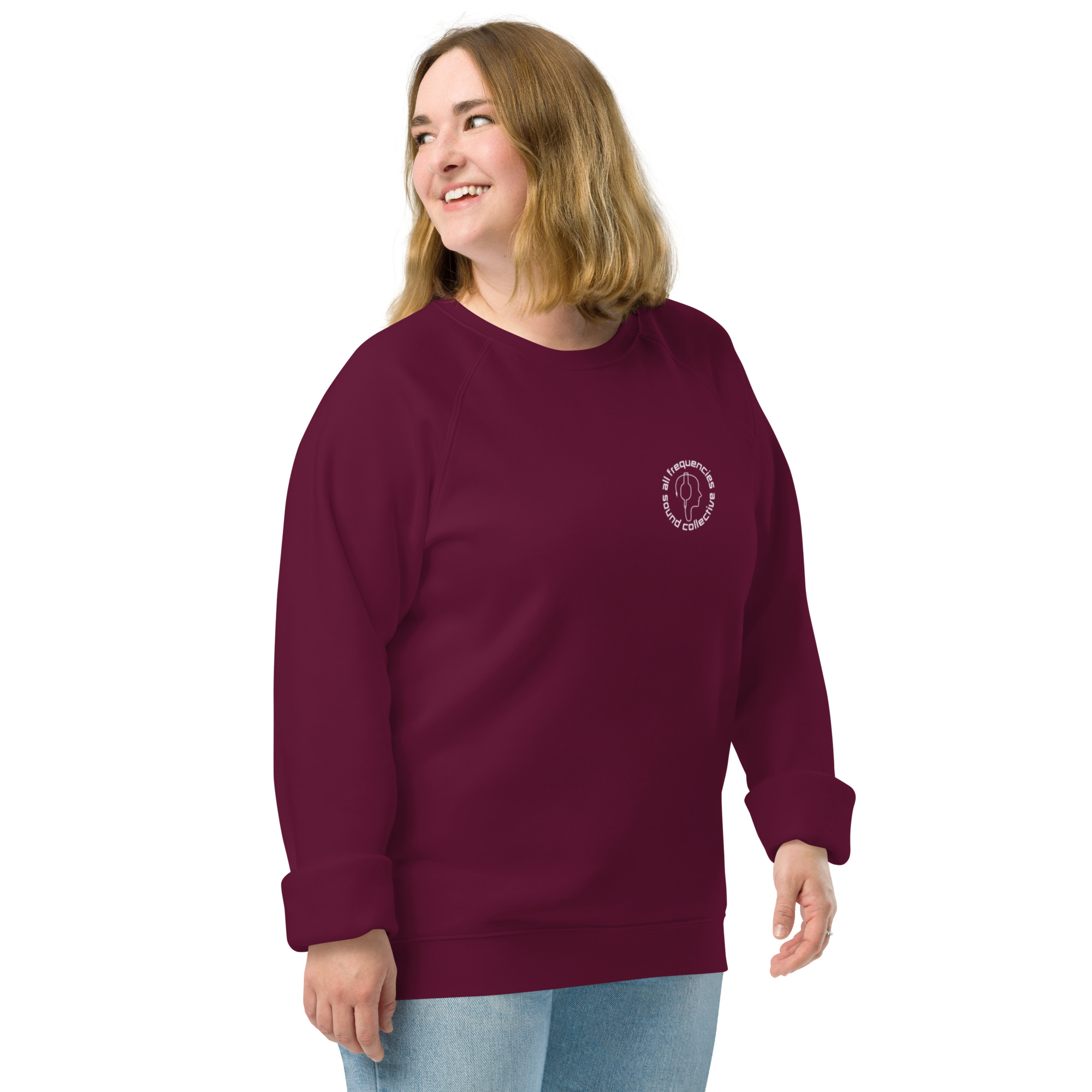 Unisex organic raglan sweatshirt - Image 6