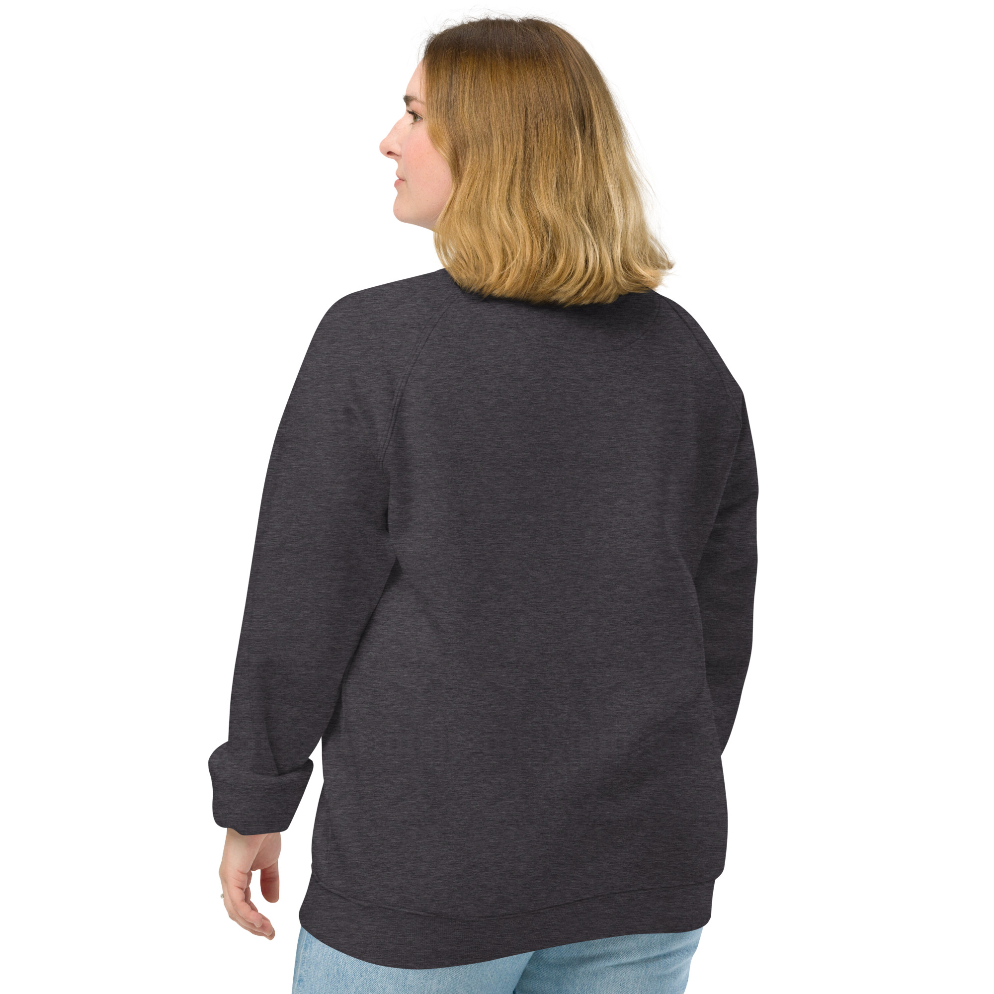 Unisex organic raglan sweatshirt - Image 8