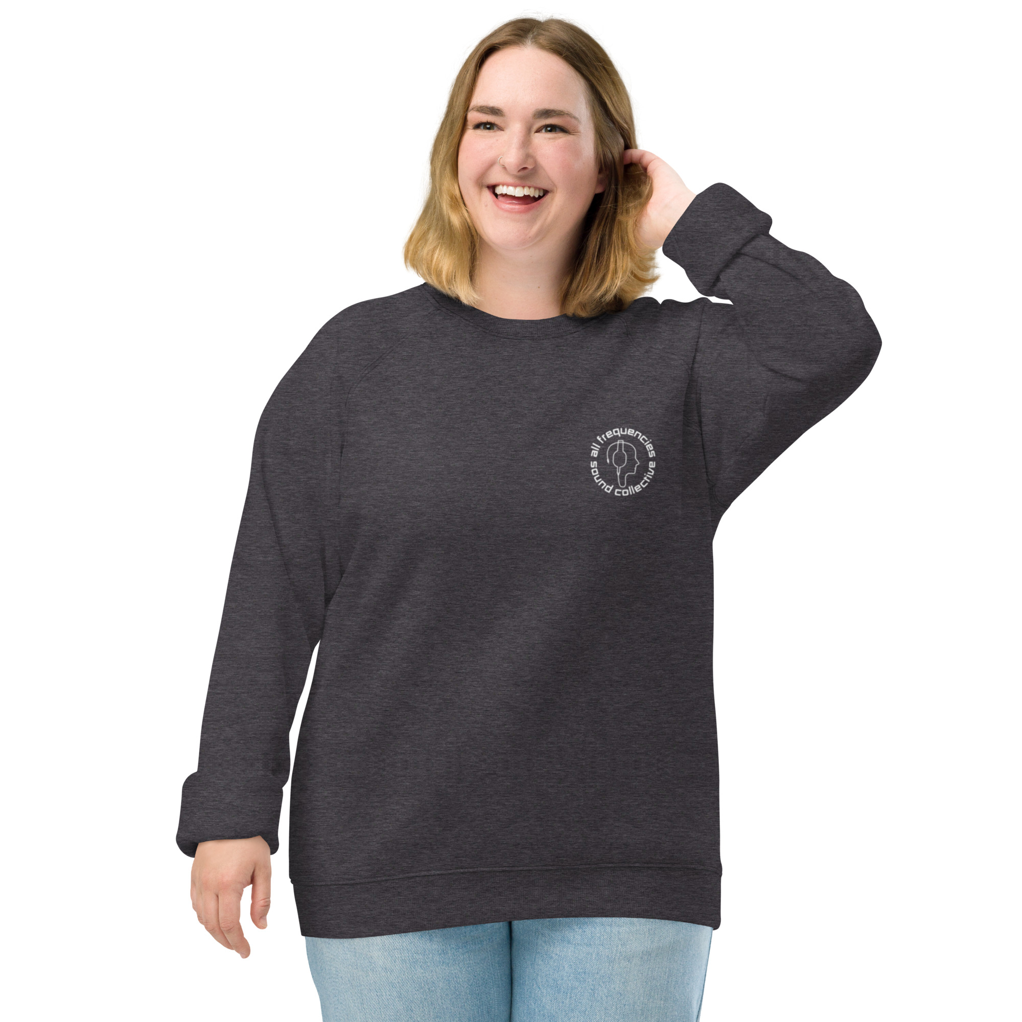 Unisex organic raglan sweatshirt - Image 7