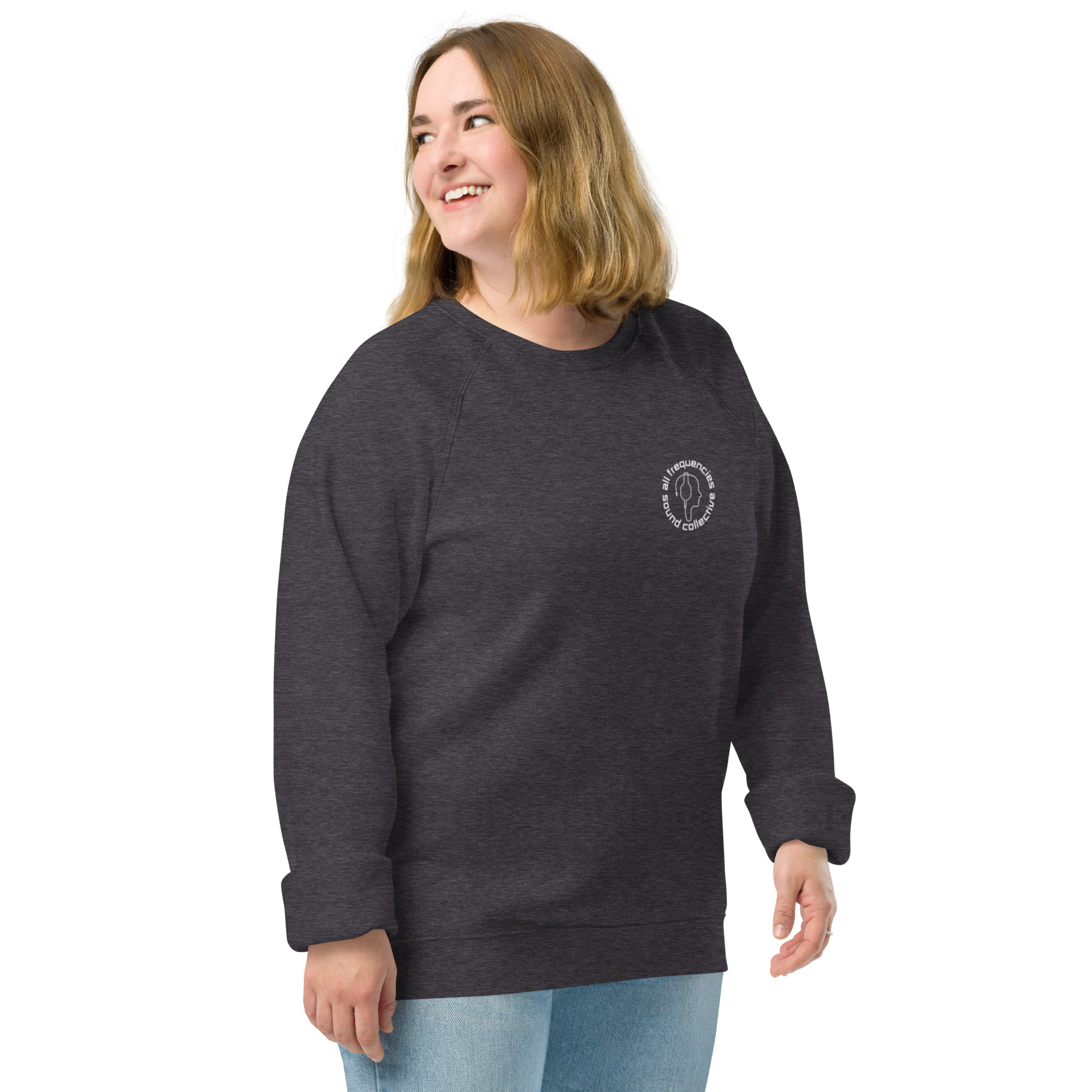 Unisex organic raglan sweatshirt - Image 9
